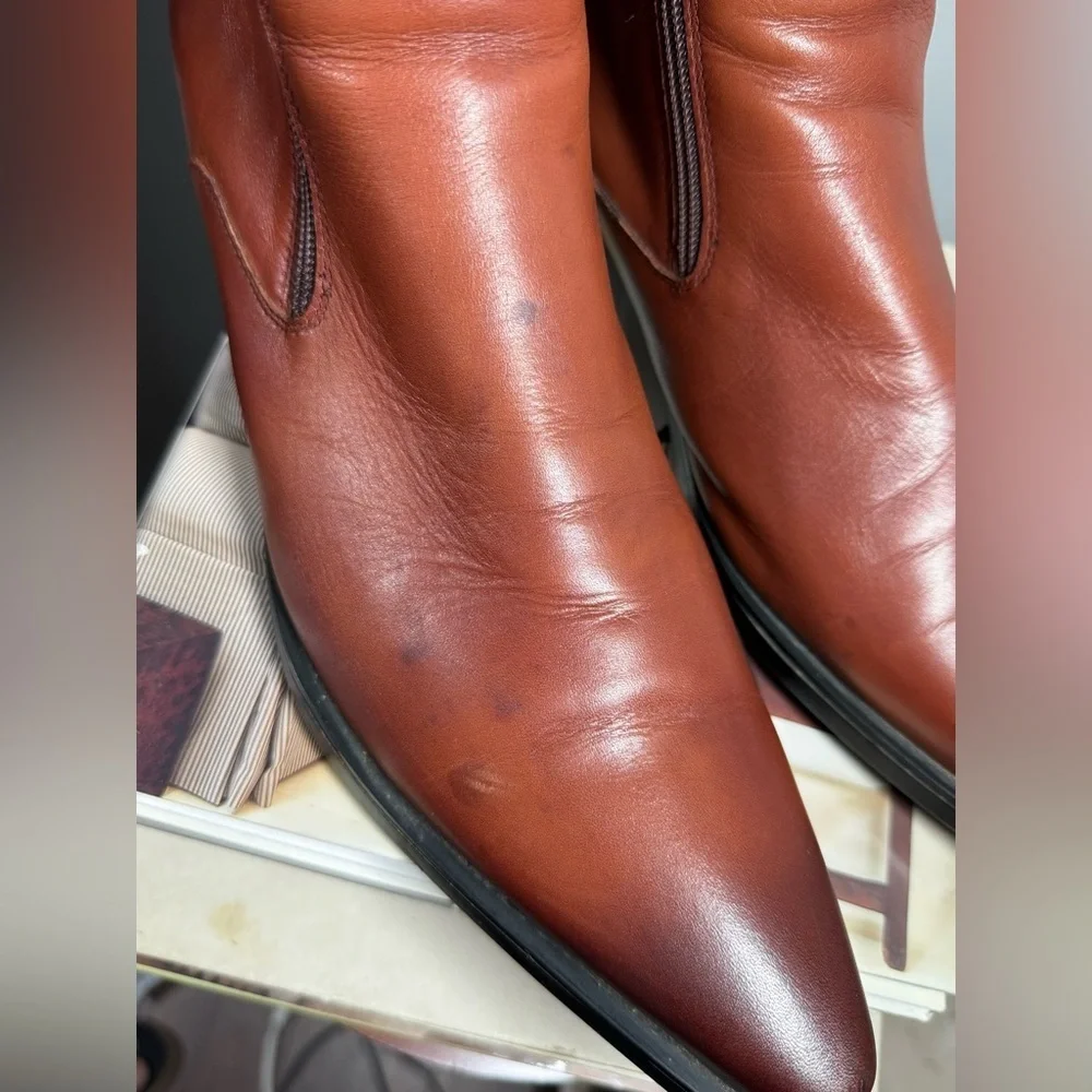 WOUFO Chukka Men's Brown Leather Size 12 Business Formal Ankle Boots